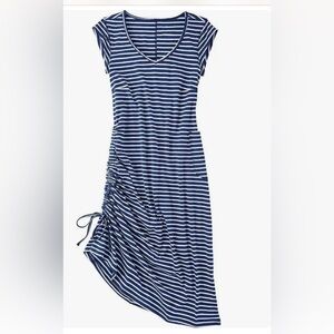 Navy Striped Maxi Dress